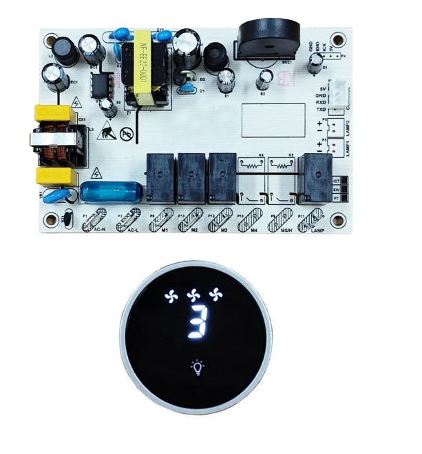 Elektronik Düğme Dokunmatik Değiştirici Kontrol Paneli Arka Işıklı Mutfak Alanı Kapaklı PCB Tablosu